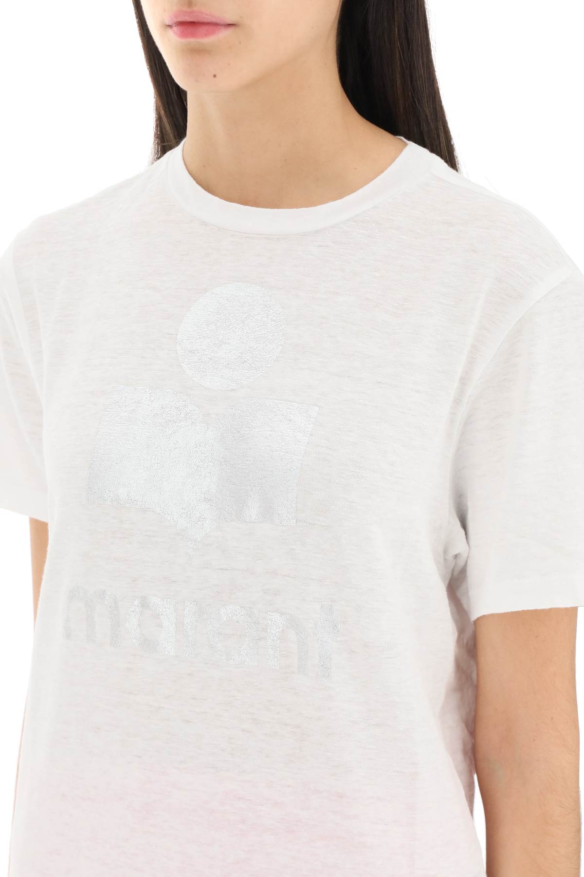 Marant ETOILE Isabel marant etoile 'zewel' t-shirt with metallic logo