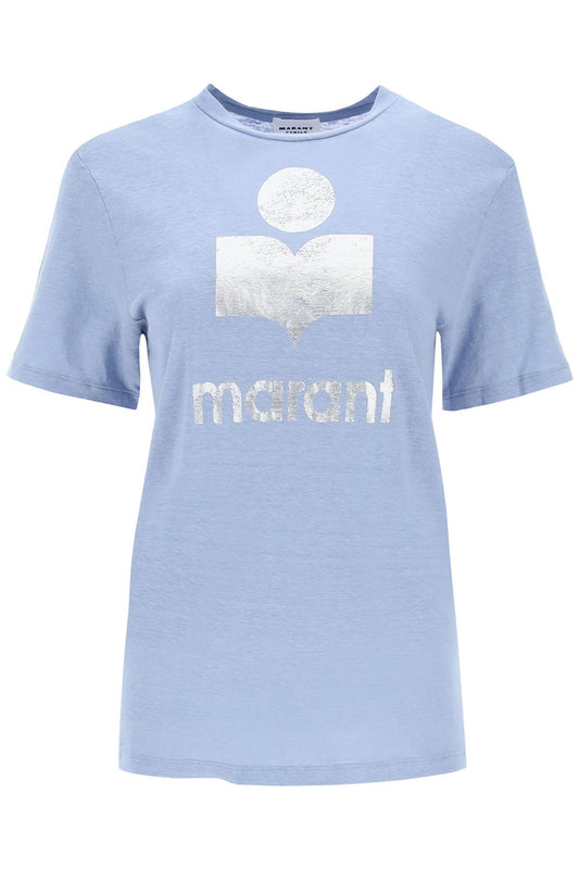 Marant ETOILE Isabel marant etoile zewel t-shirt with metallic logo print