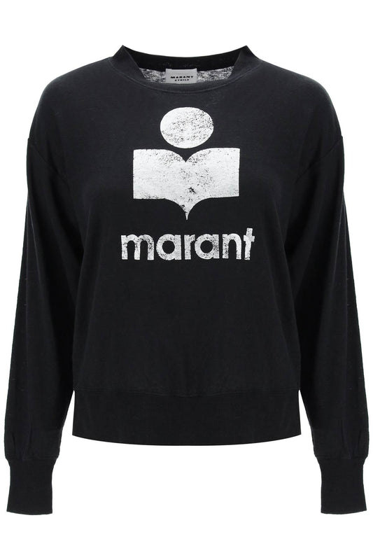 Marant ETOILE Isabel marant etoile klowia t-shirt with metallic logo print