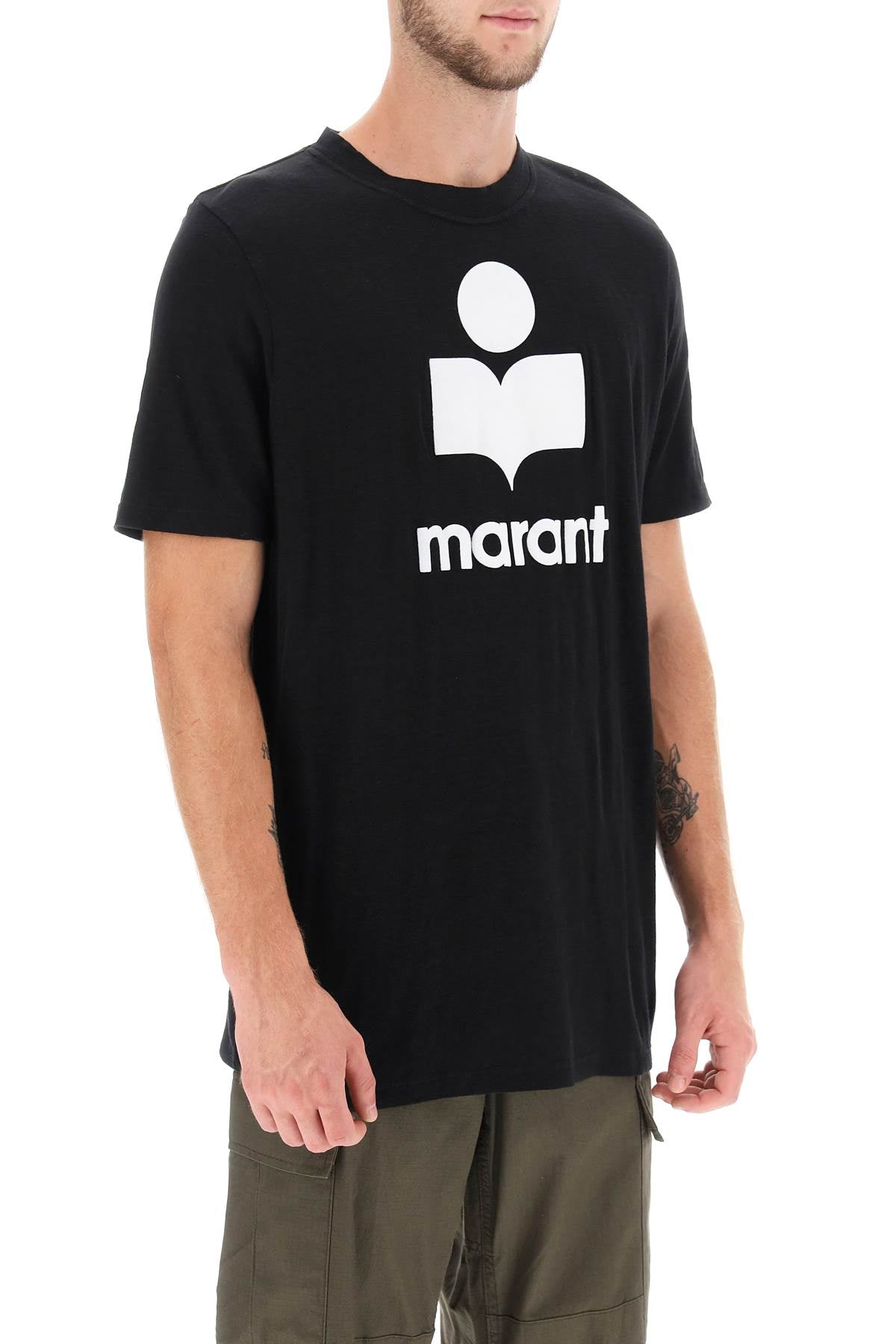 Marant Marant 'karman' logo linen t-shirt