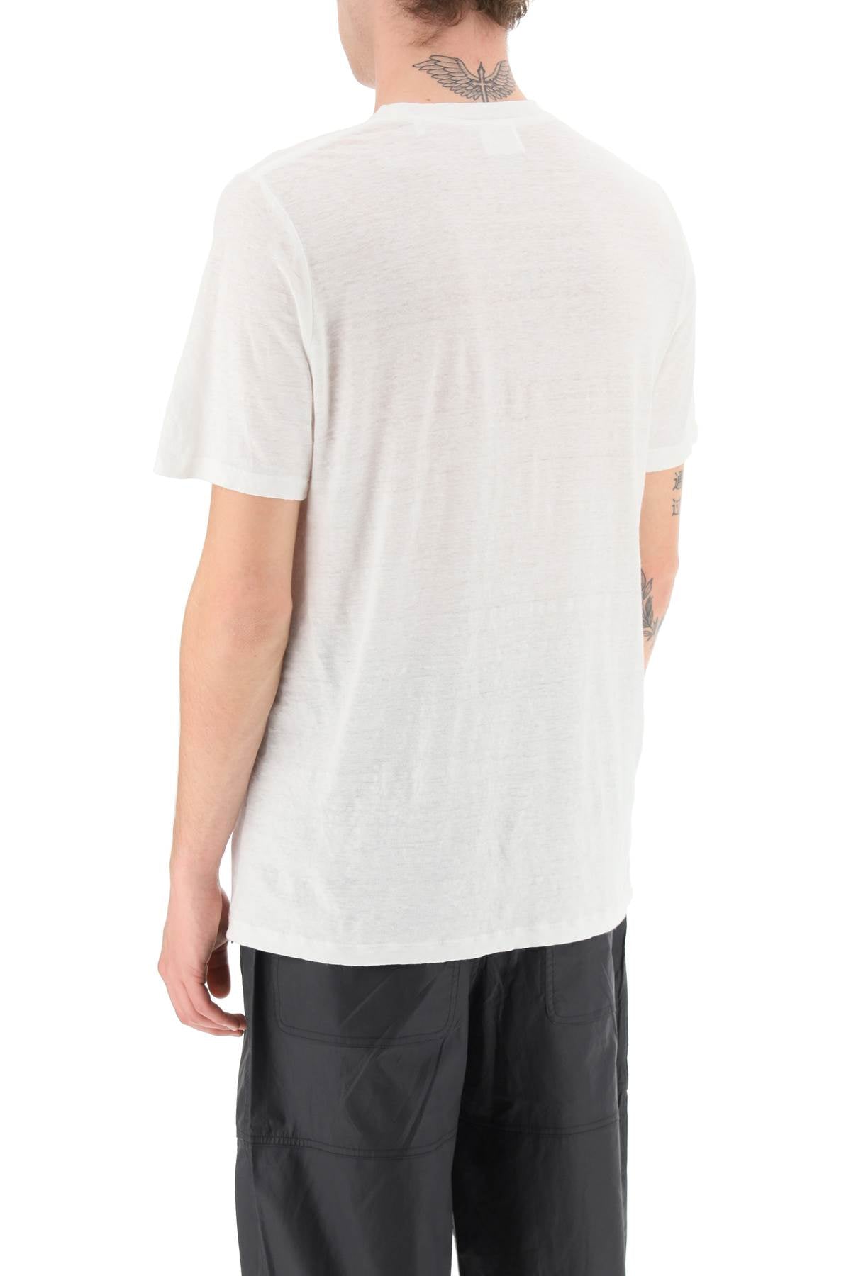 Marant Marant 'karman' logo linen t-shirt