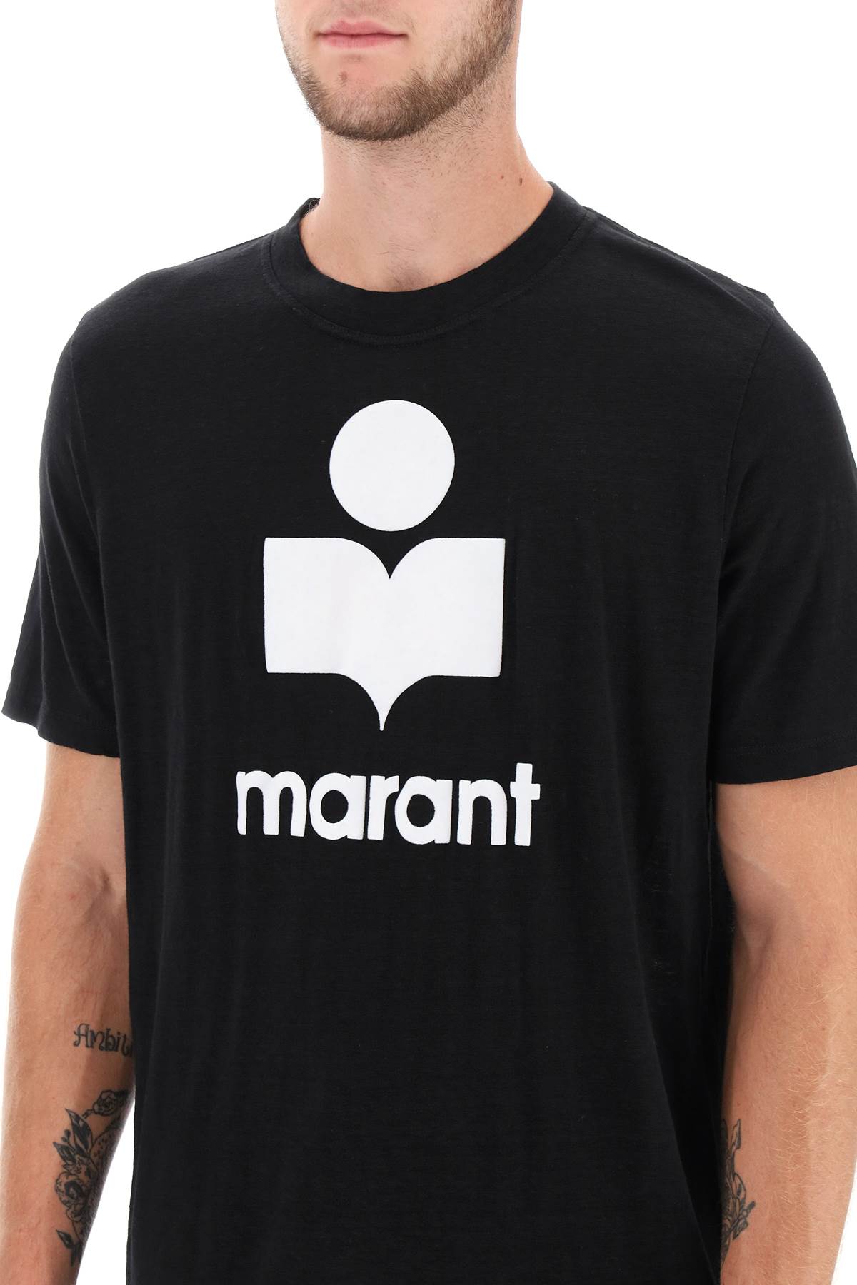 Marant Marant 'karman' logo linen t-shirt