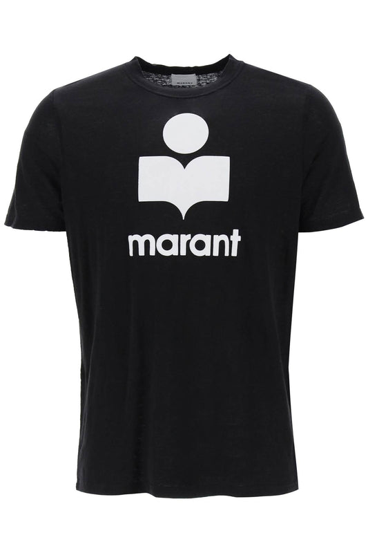 Marant Marant تيشيرت كتان بشعار كارمان