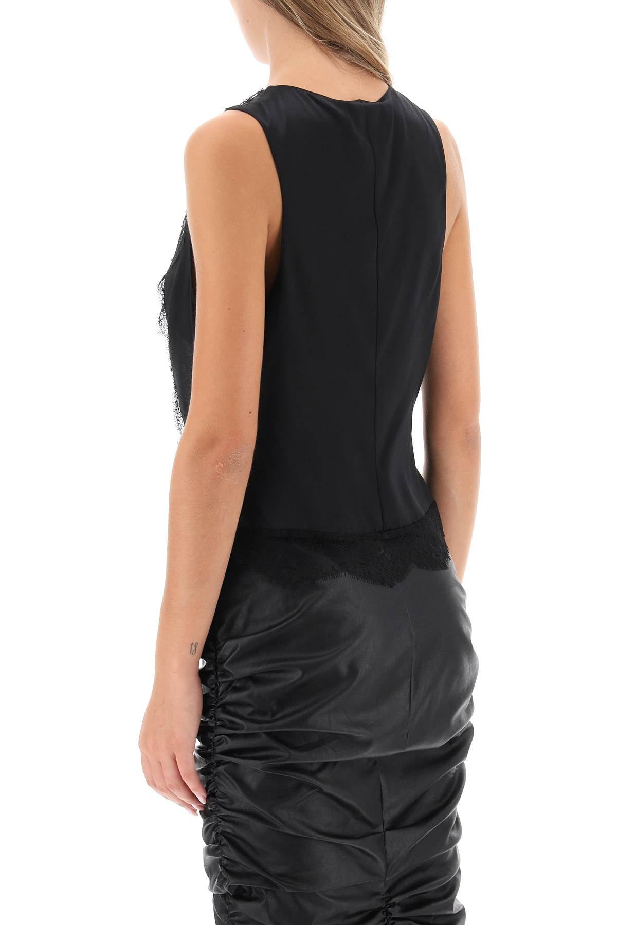 Tom Ford Tom ford satin tank top with chantilly lace