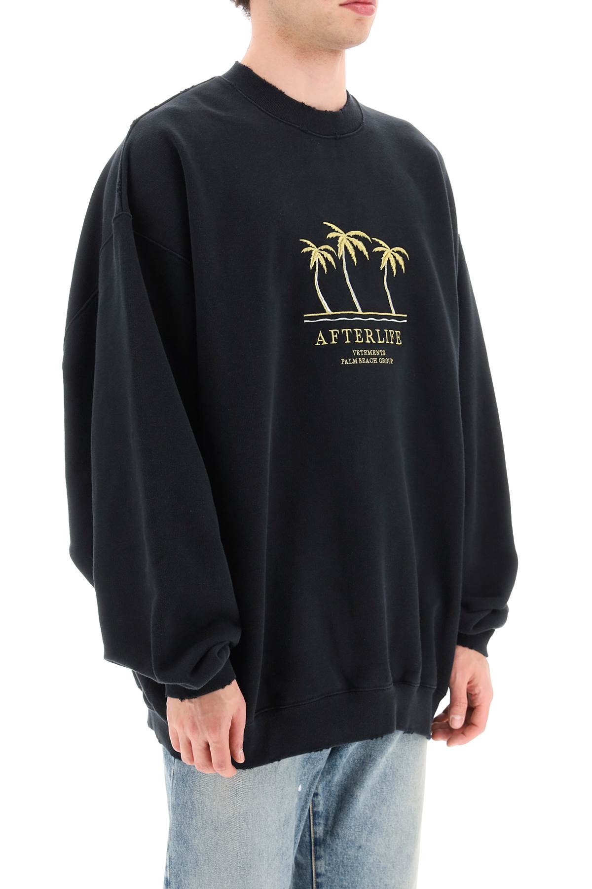 Vetements Vetements afterlife embroidery sweatshirt