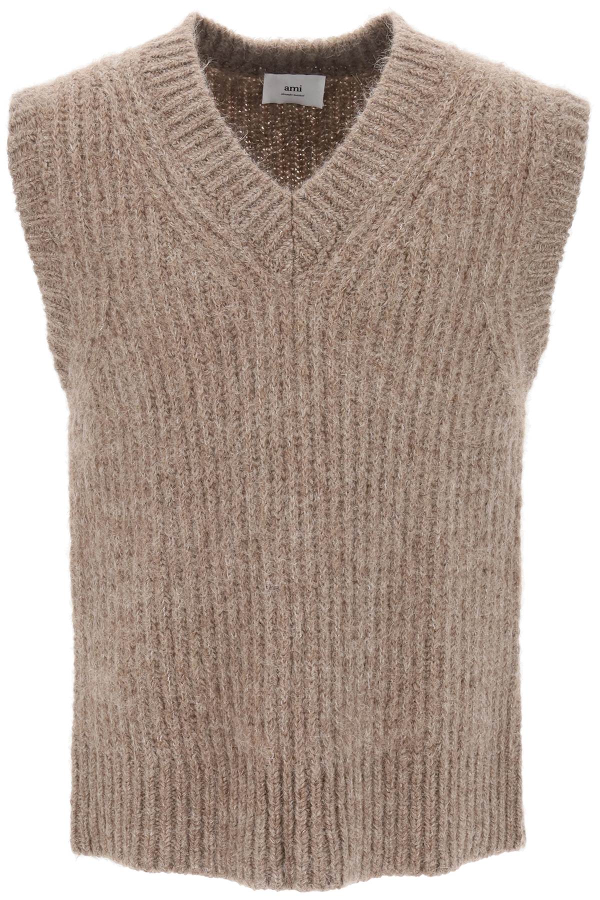 Ami Alexandre Mattiussi Ami paris ribbed alpaca sweater vest