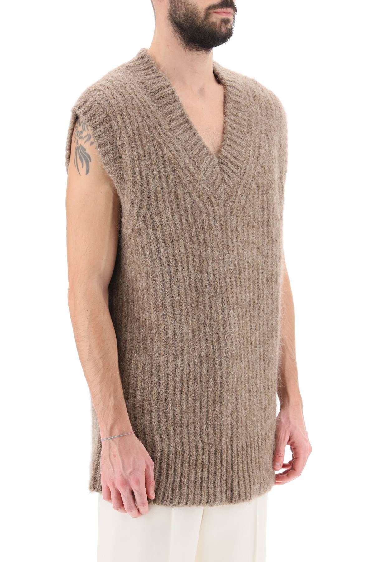 Ami Alexandre Mattiussi Ami paris ribbed alpaca sweater vest