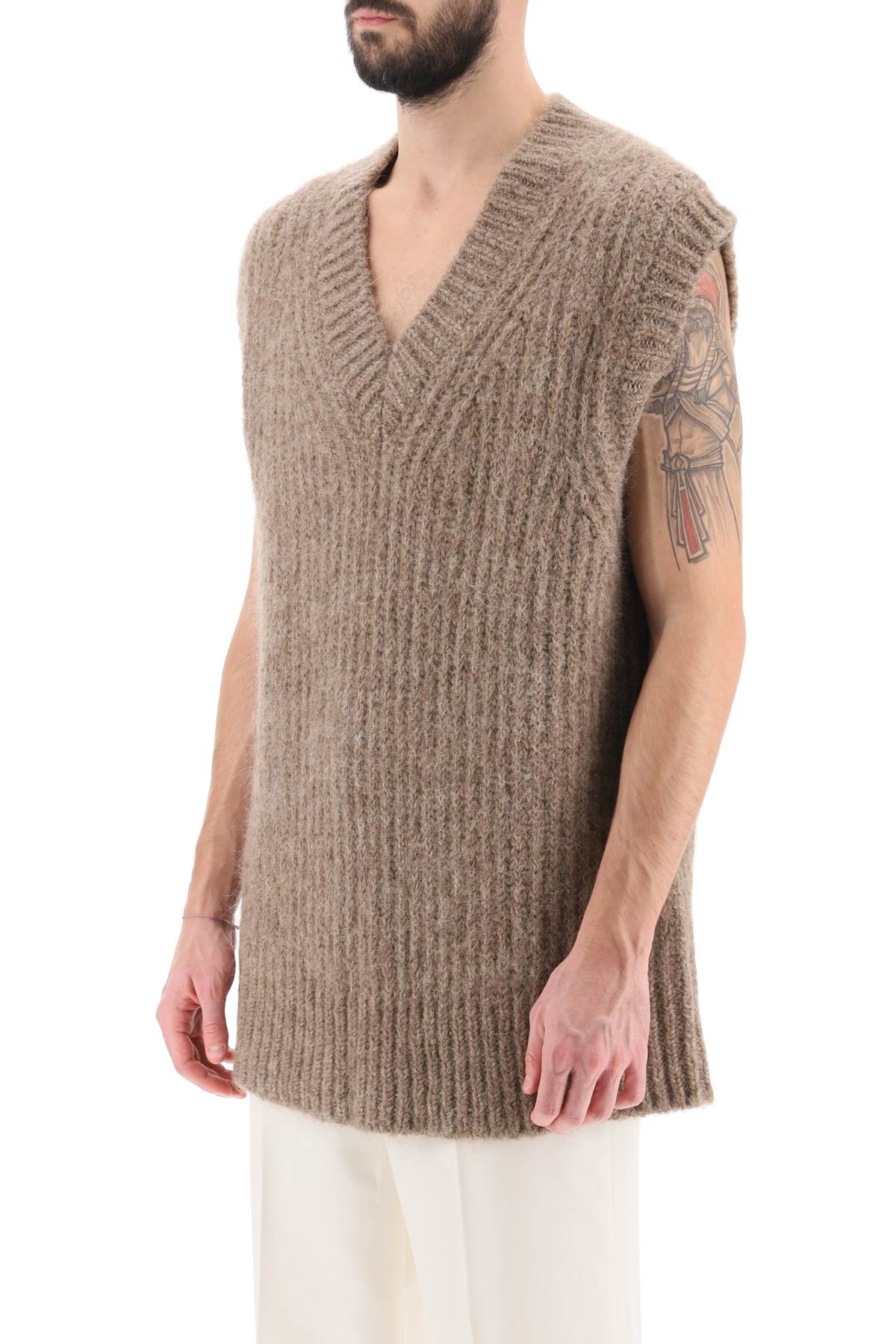 Ami Alexandre Mattiussi Ami paris ribbed alpaca sweater vest