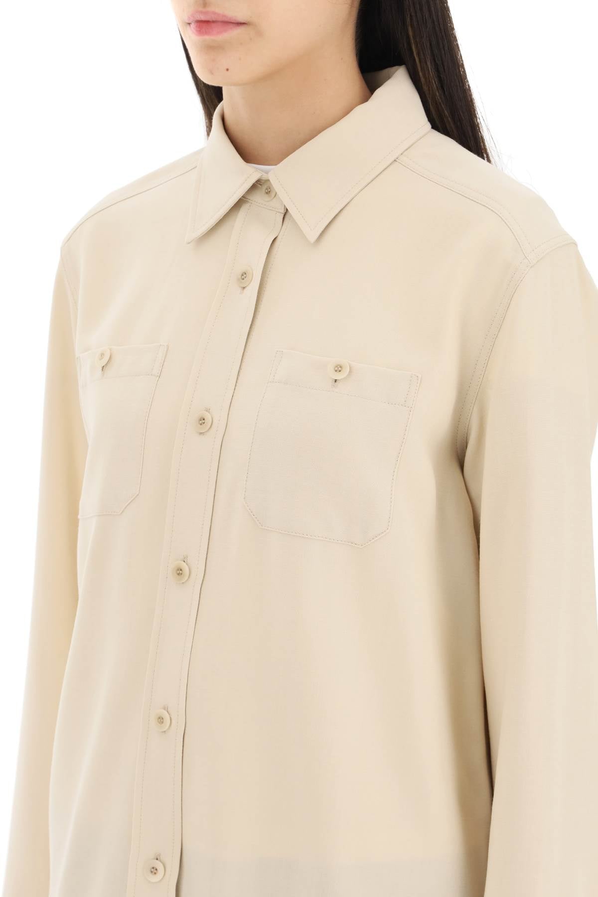 A.P.C. A.p.c. 'chloe' wool and viscose overshirt