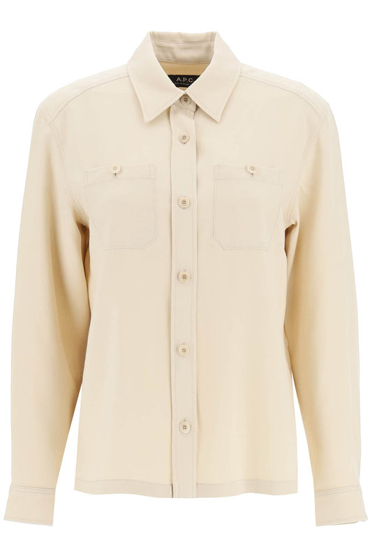 A.P.C. A.p.c. 'chloe' wool and viscose overshirt