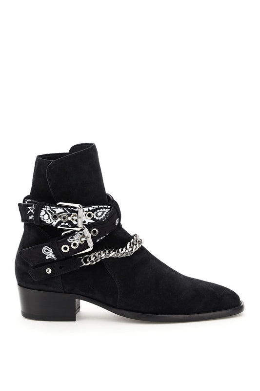 Amiri Amiri bandana buckle boots