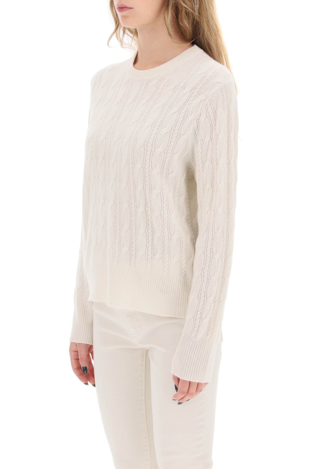 GUEST IN RESIDENCE Guest in residence twin cable cashmere sweater