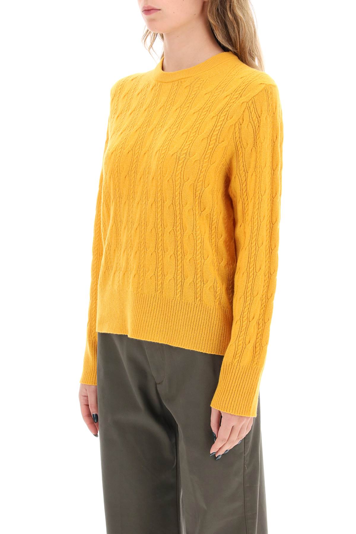 GUEST IN RESIDENCE Guest in residence twin cable cashmere sweater