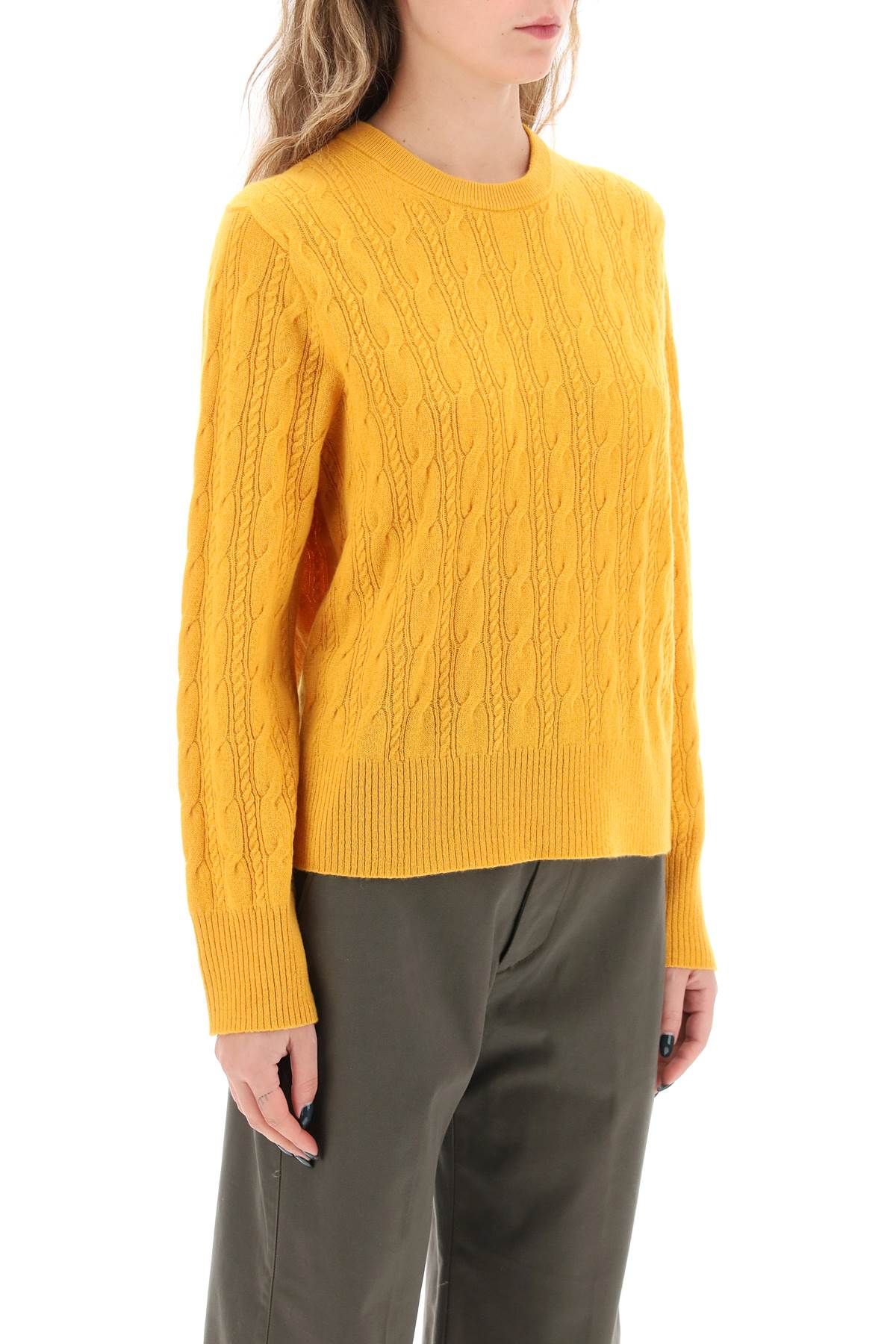 GUEST IN RESIDENCE Guest in residence twin cable cashmere sweater