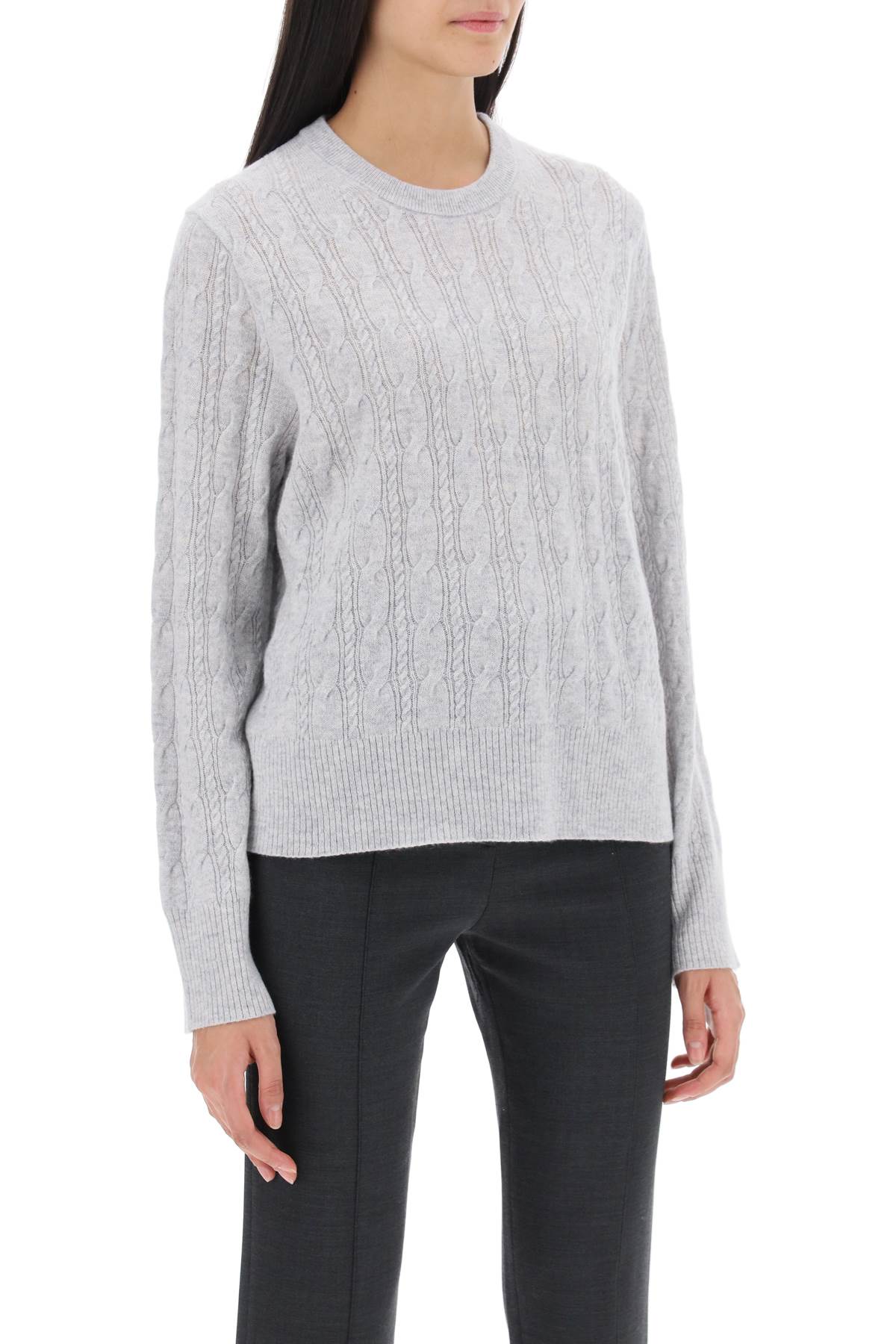 GUEST IN RESIDENCE Guest in residence twin cable cashmere sweater