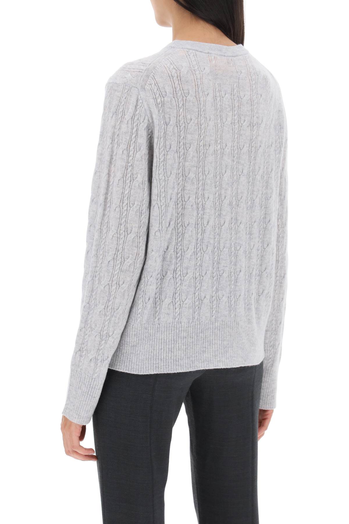 GUEST IN RESIDENCE Guest in residence twin cable cashmere sweater