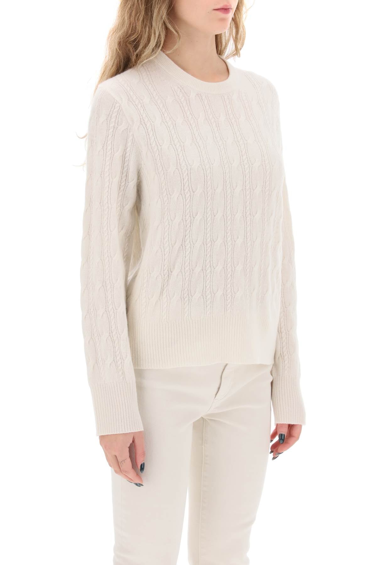 GUEST IN RESIDENCE Guest in residence twin cable cashmere sweater