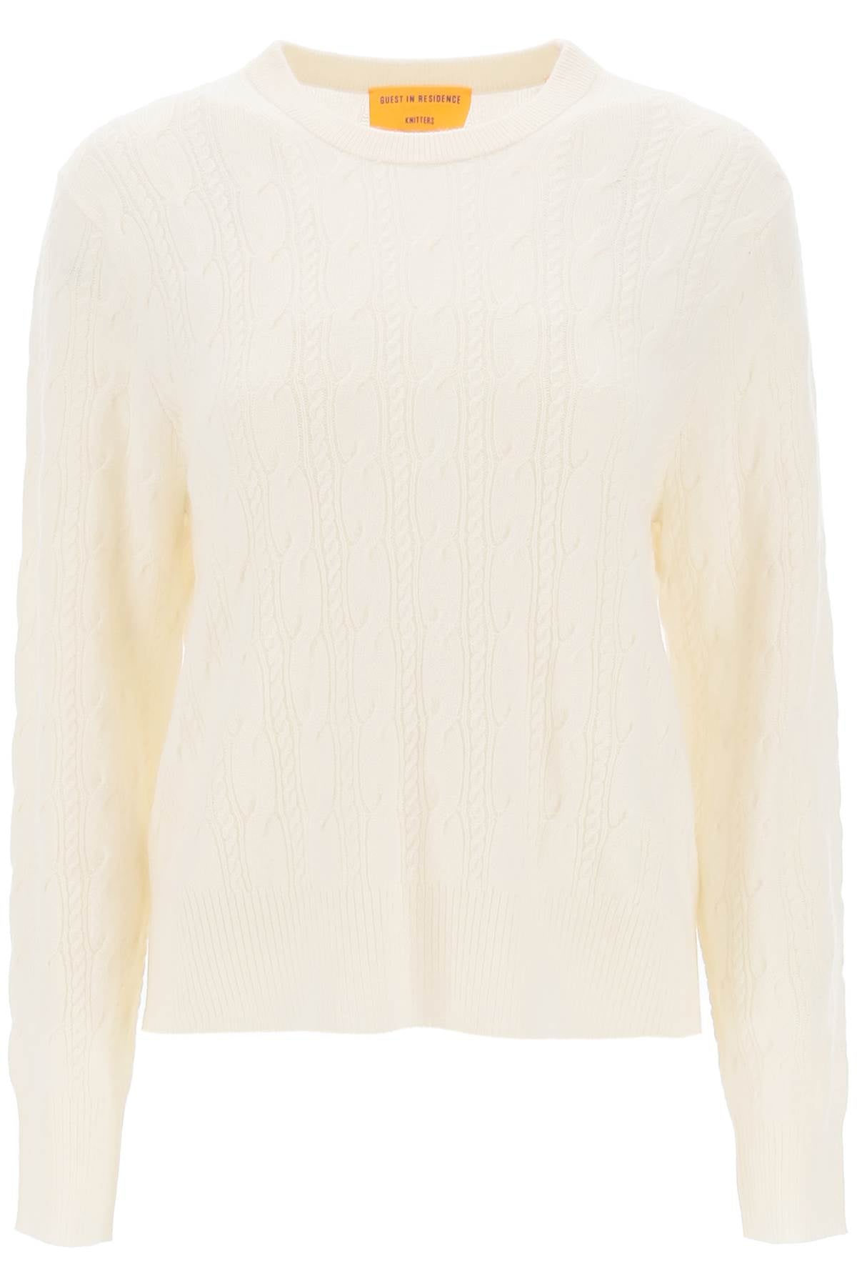 GUEST IN RESIDENCE Guest in residence twin cable cashmere sweater