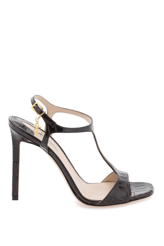 Tom Ford Tom ford angelina sandals in croco-embossed glossy leather