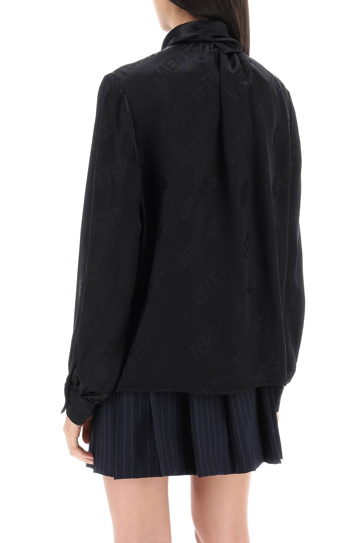 Vetements Vetements scarf collar monogram blouse