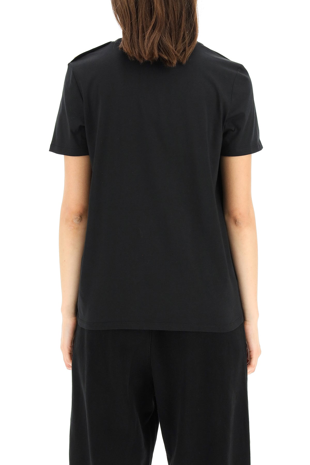 Balmain Balmain t-shirt with logo print and embossed buttons