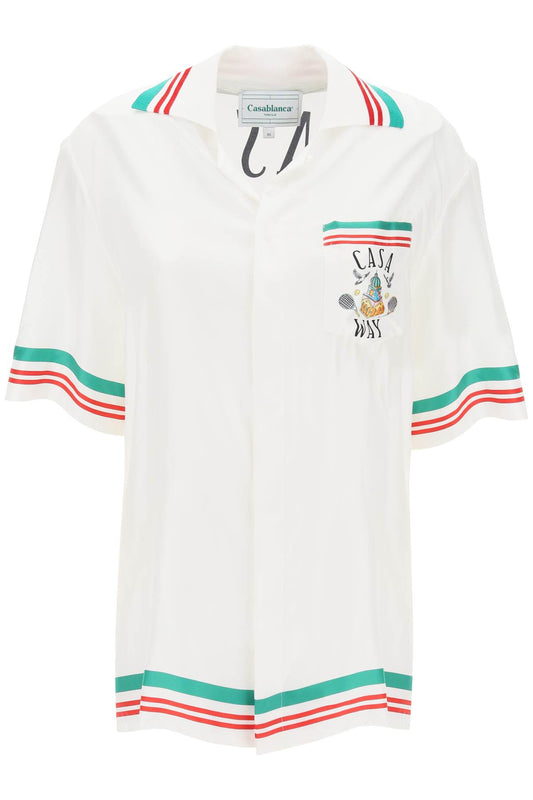 Casablanca Casablanca casa way silk bowling shirt