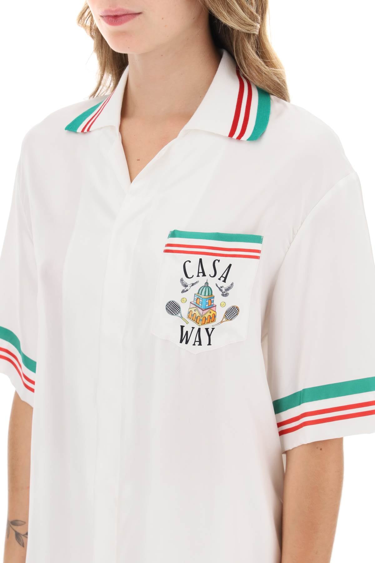 Casablanca Casablanca casa way silk bowling shirt