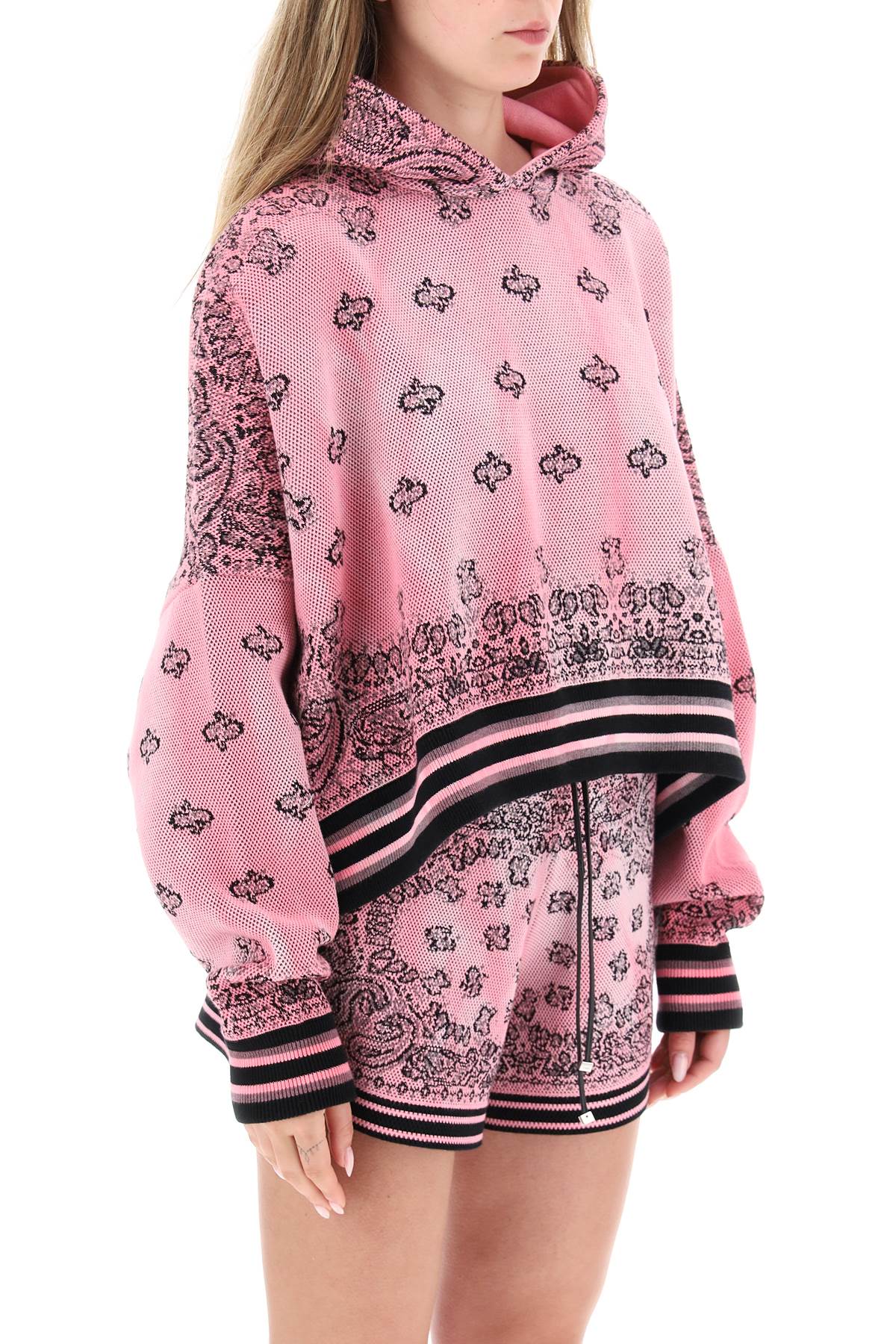 Amiri Amiri cropped hoodie with bandana motif