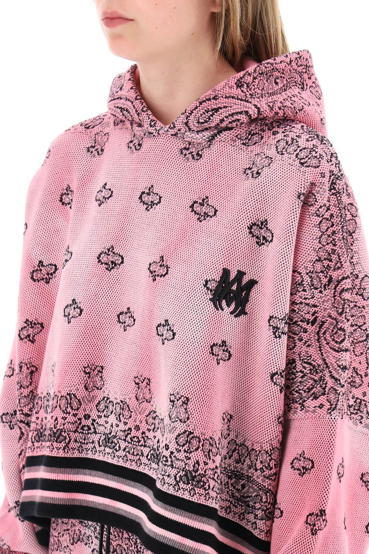 Amiri Amiri cropped hoodie with bandana motif