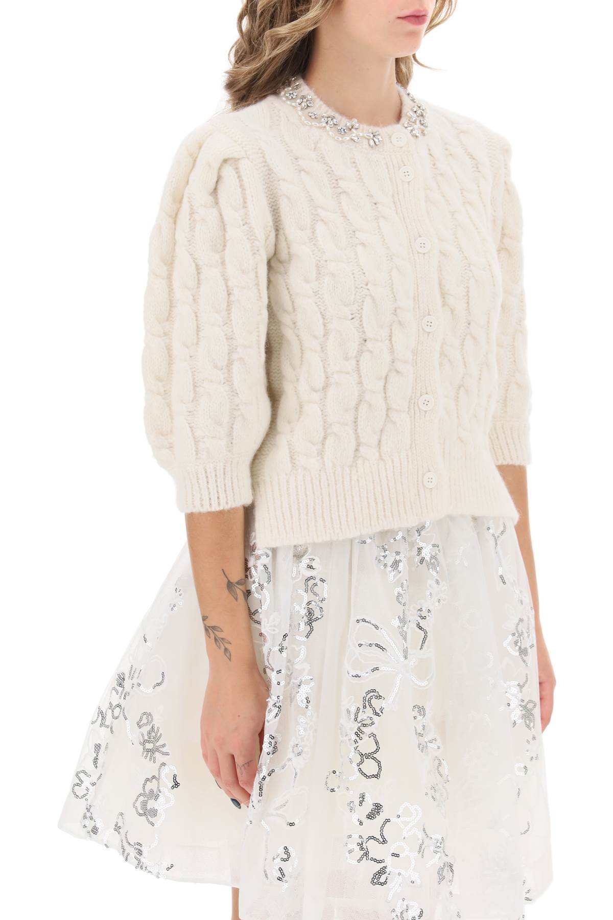 Simone Rocha Simone rocha cardigan with appliques