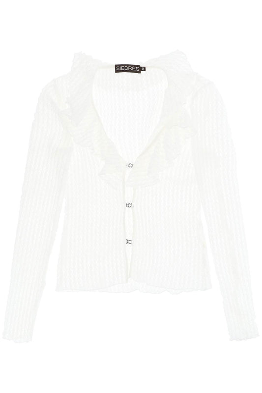 Siedres Siedres chloe stretch lace shirt