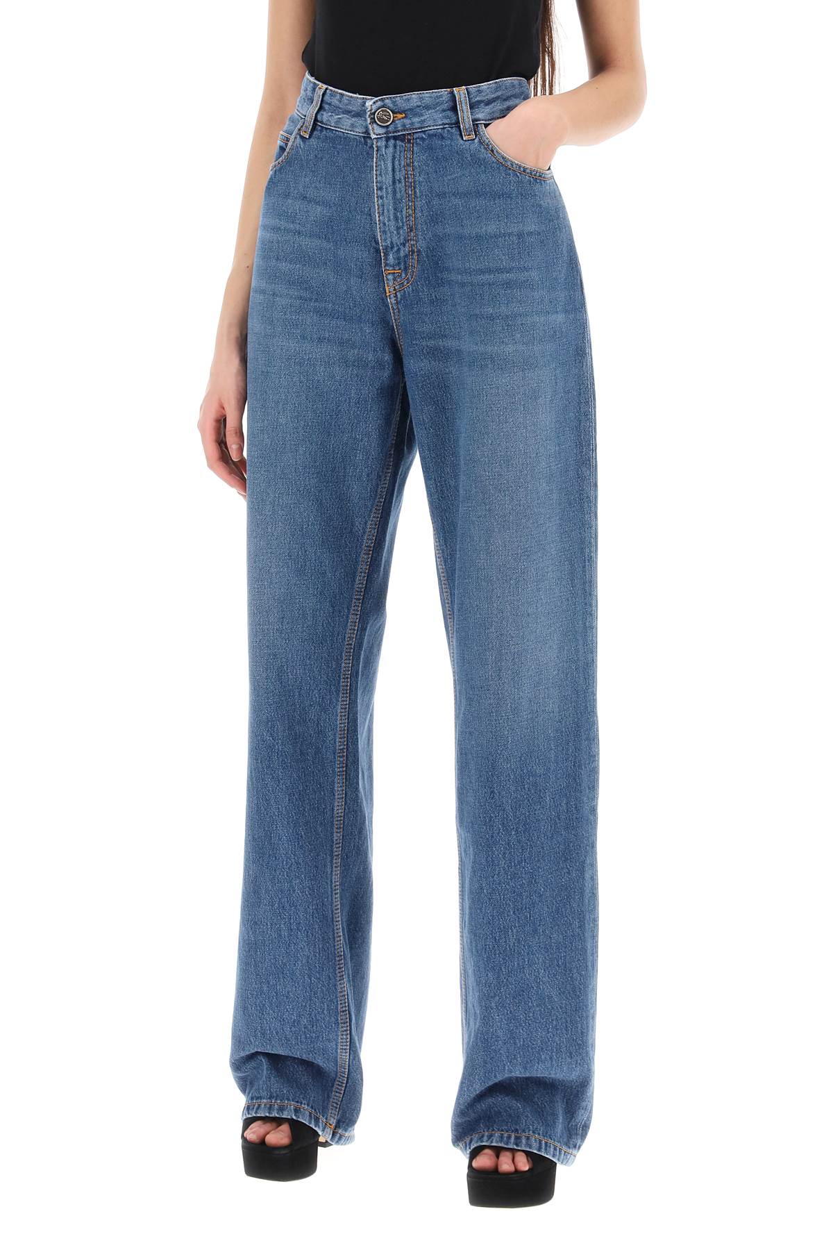 Etro Etro low-waisted baggy jeans