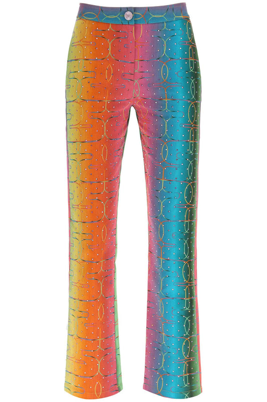 Siedres Siedres 'bery' multicolor rhinestone pants