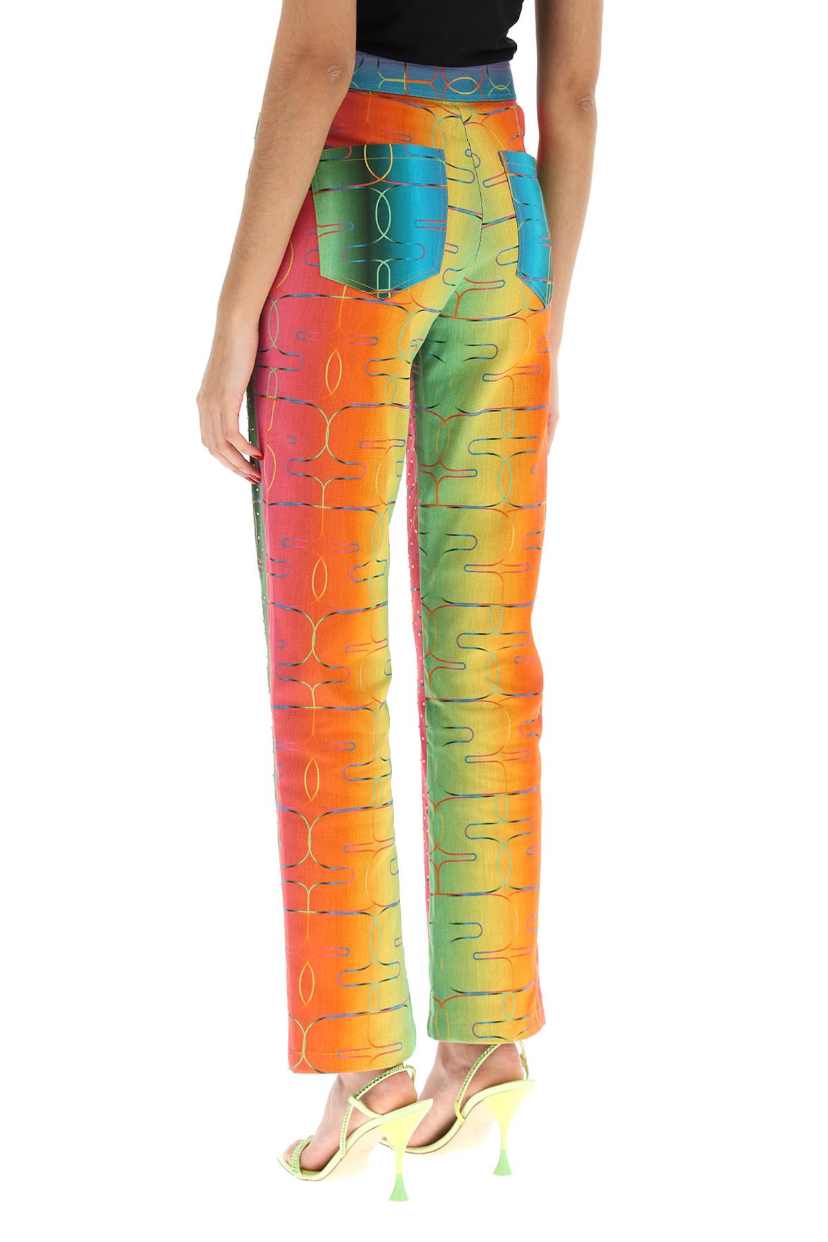 Siedres Siedres 'bery' multicolor rhinestone pants