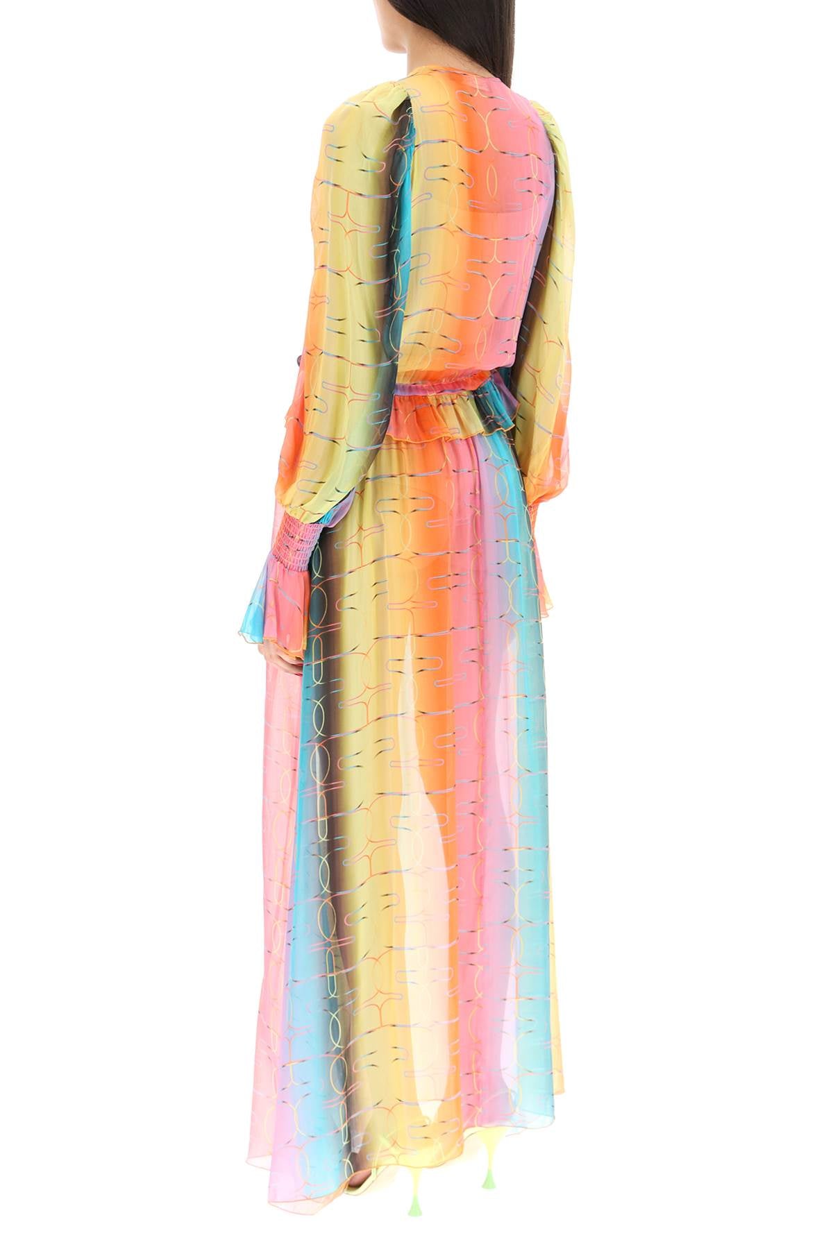 Siedres Siedres 'alora' long silk chiffon dress