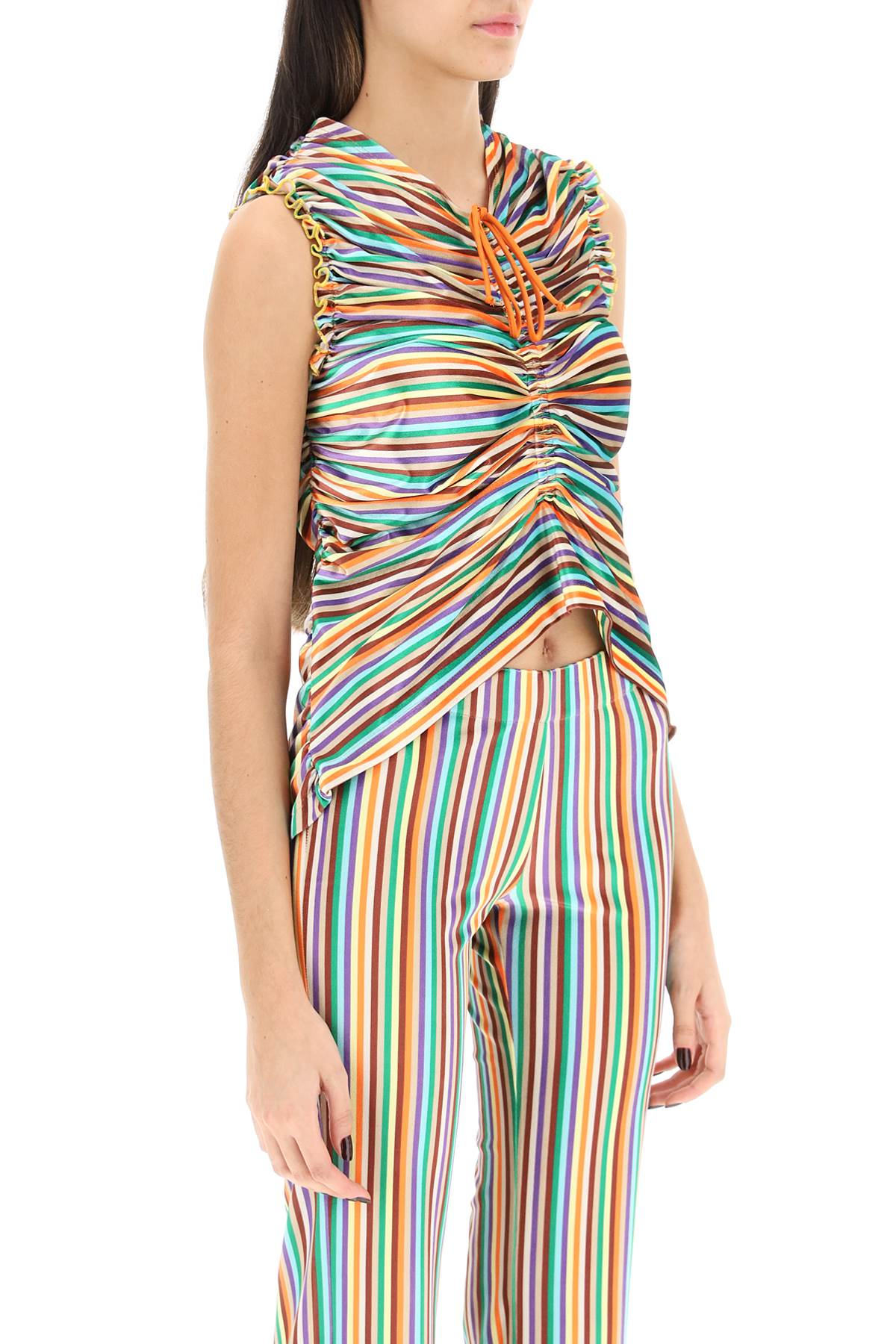 Siedres Siedres multicolor striped velvety top