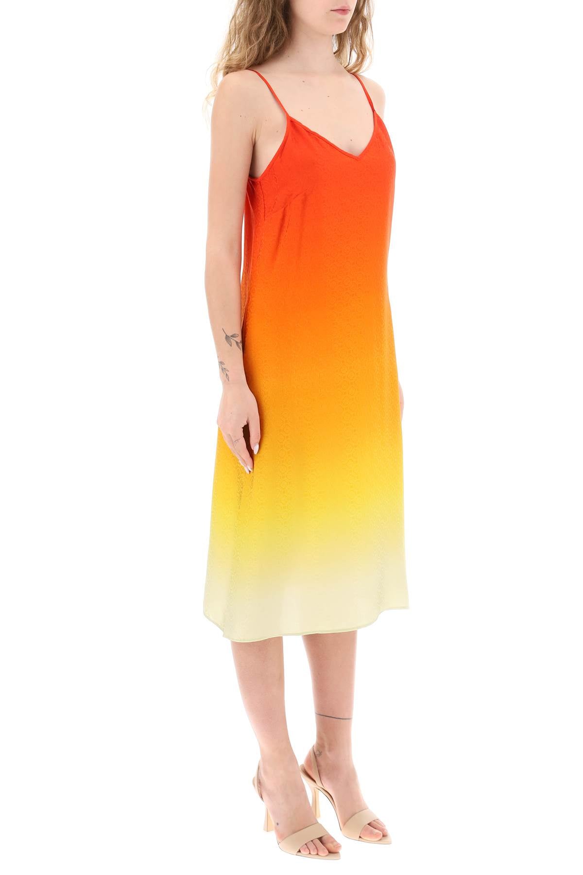 Casablanca Casablanca silk satin slip dress with gradient effect