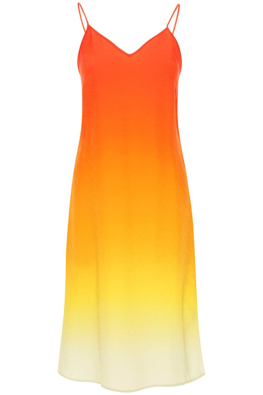 Casablanca Casablanca silk satin slip dress with gradient effect