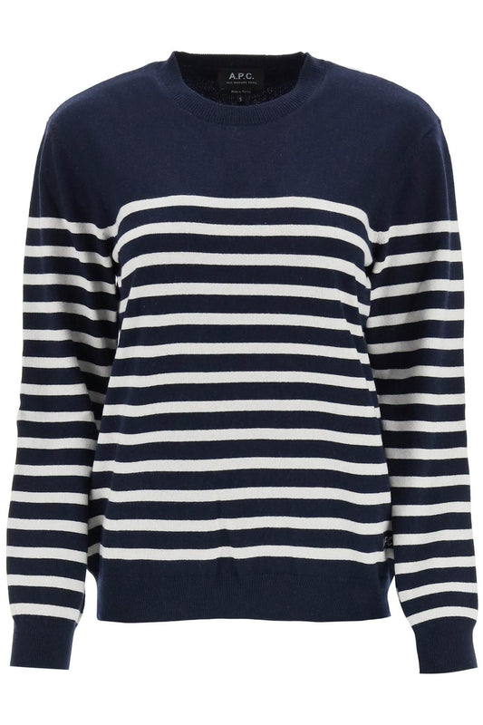 A.P.C. A.p.c. 'phoebe' striped cashmere and cotton sweater