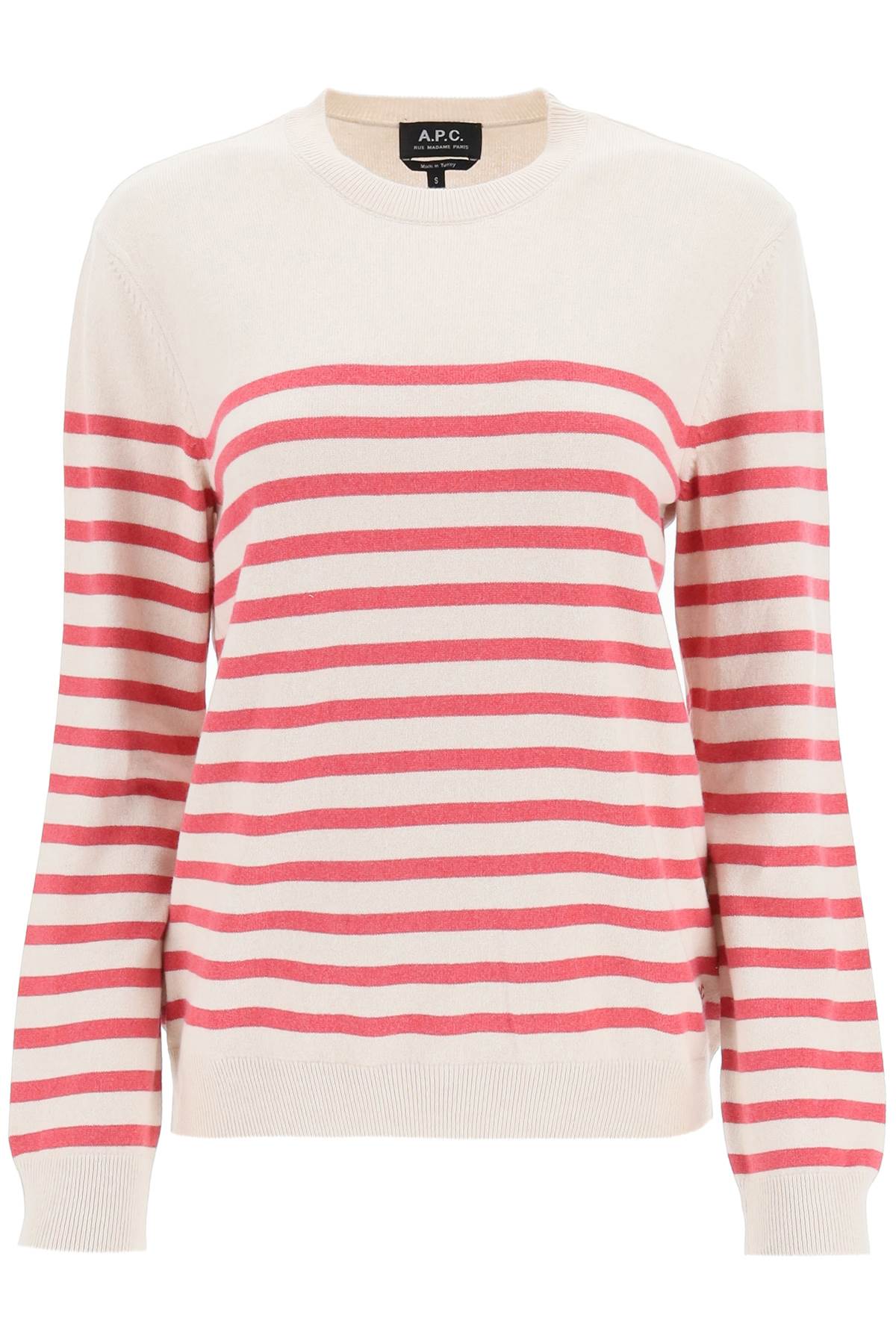 A.P.C. A.p.c. 'phoebe' striped cashmere and cotton sweater