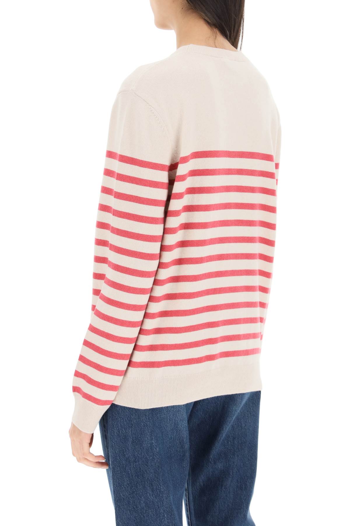 A.P.C. A.p.c. 'phoebe' striped cashmere and cotton sweater