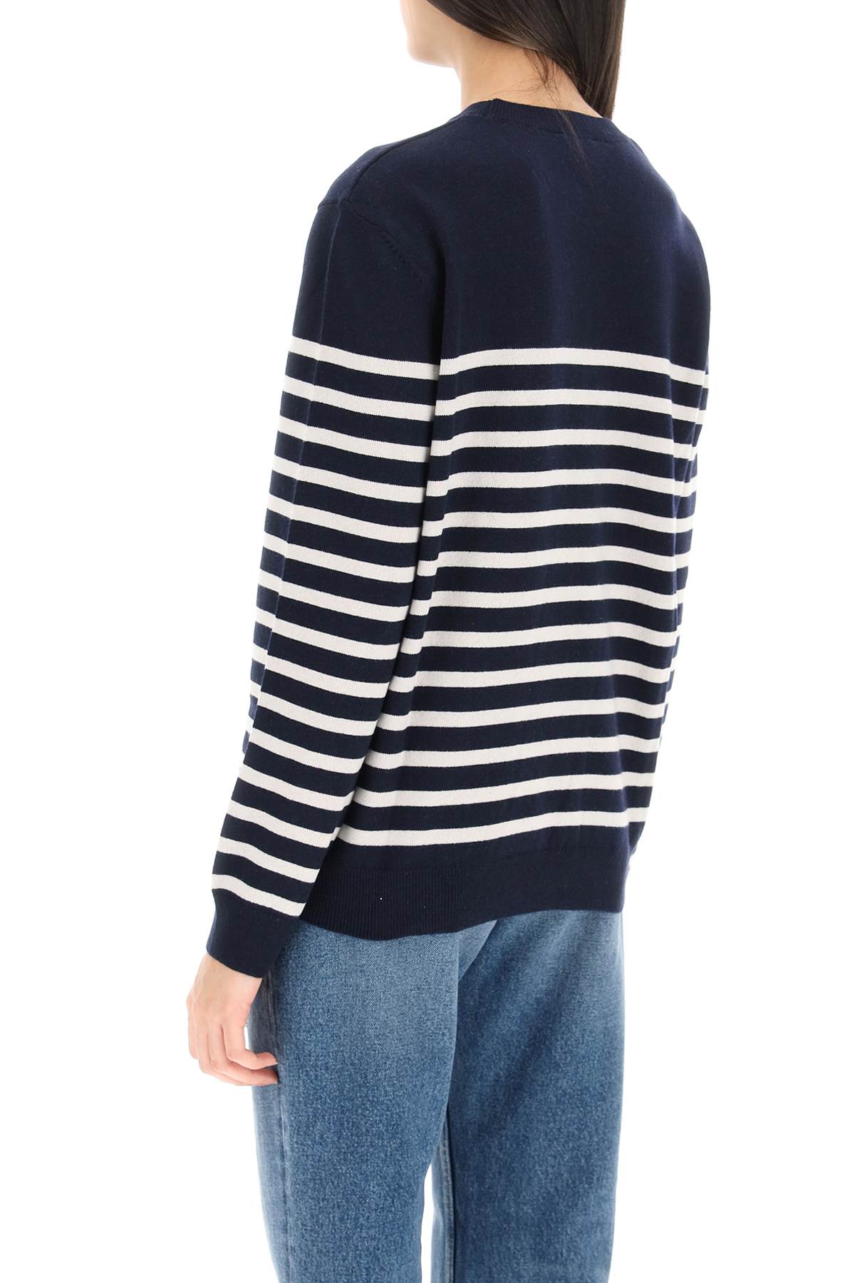 A.P.C. A.p.c. 'phoebe' striped cashmere and cotton sweater