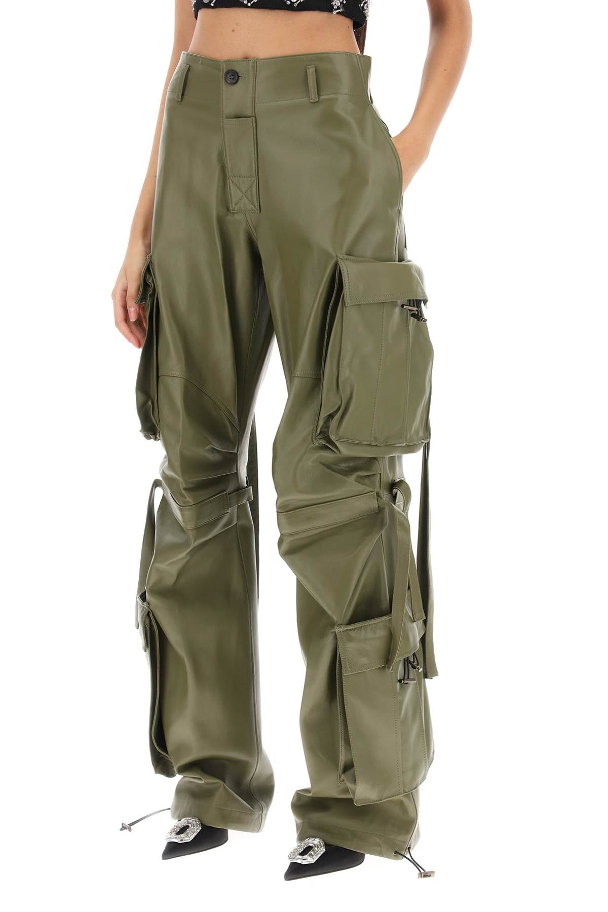 Darkpark Darkpark lilly cargo pants in nappa leather