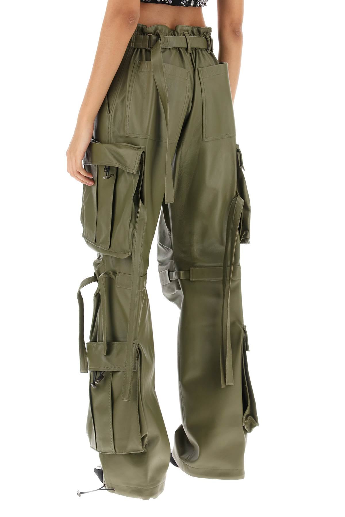 Darkpark Darkpark lilly cargo pants in nappa leather