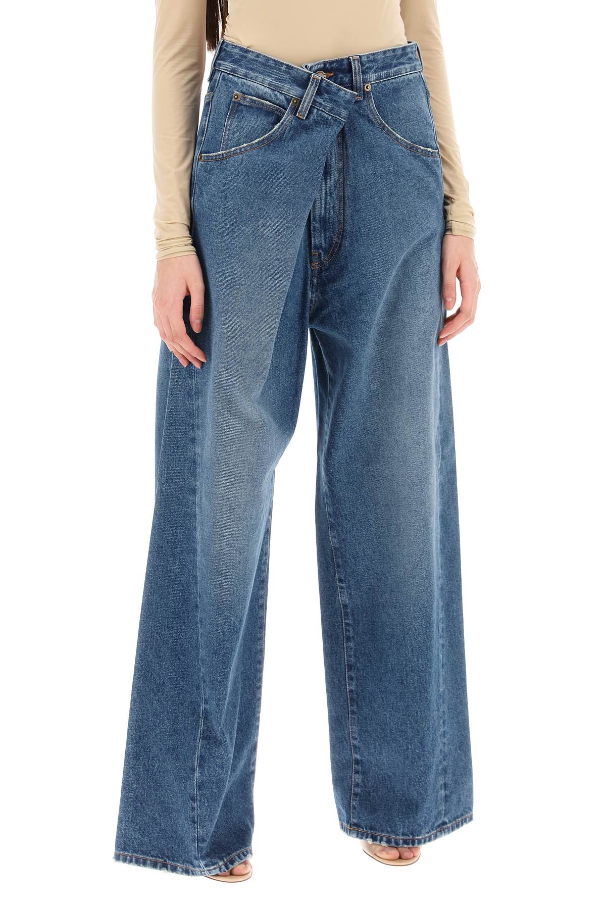 Darkpark Darkpark 'ines' baggy jeans with folded waistband