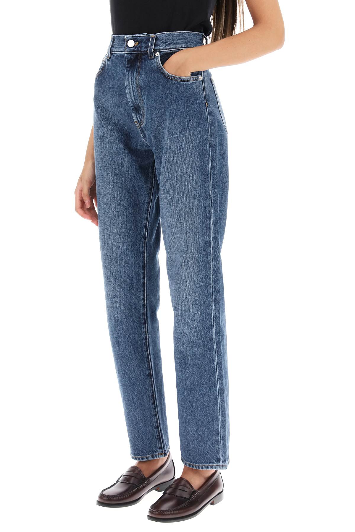 Loulou Studio Loulou studio cropped straight cut jeans