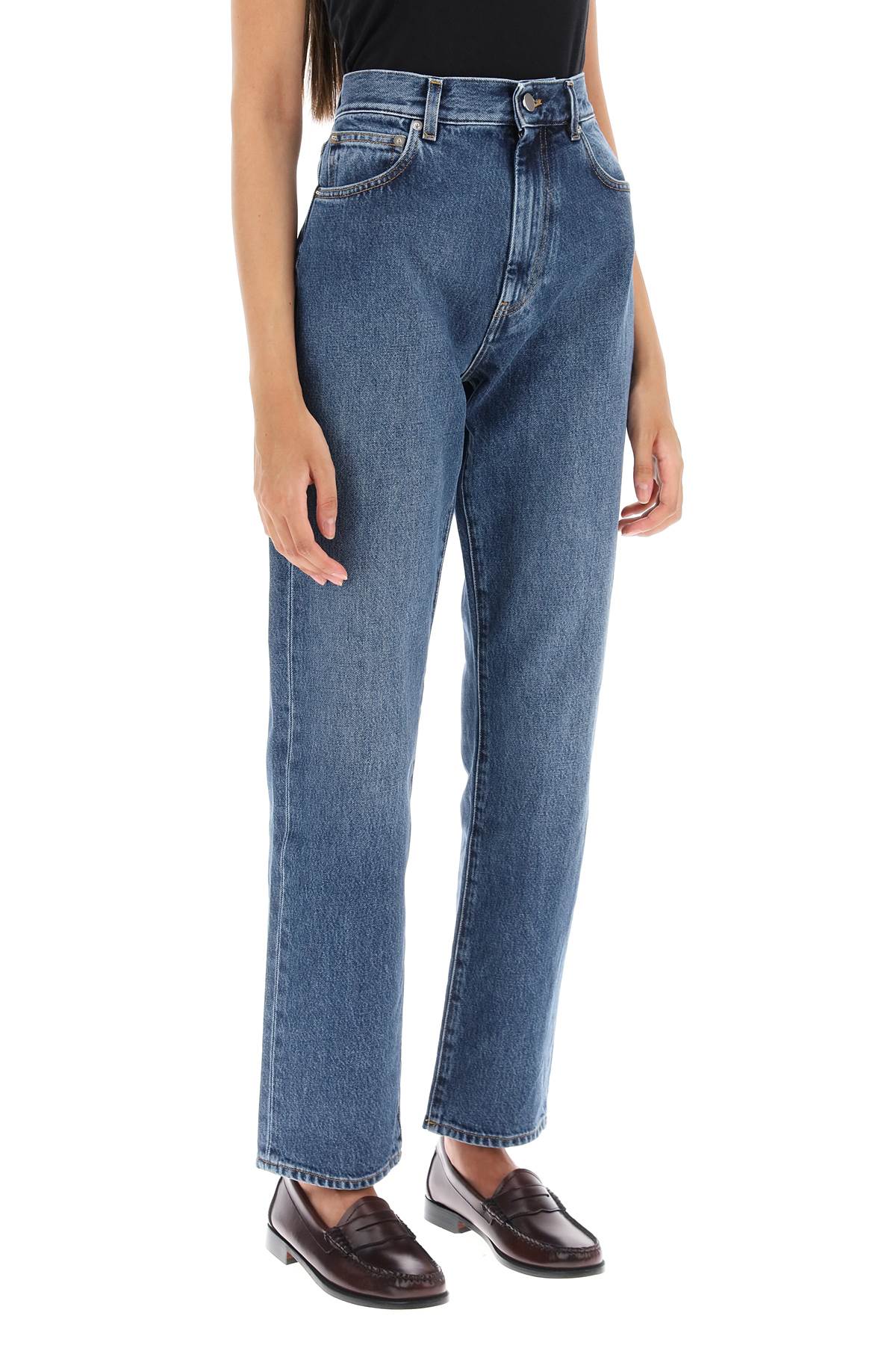 Loulou Studio Loulou studio cropped straight cut jeans