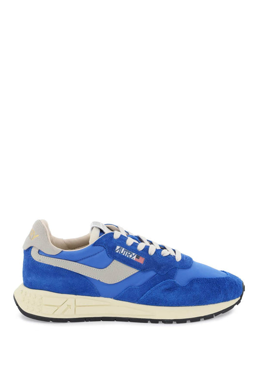 Autry reelwind low-top nylon and suede sneakers