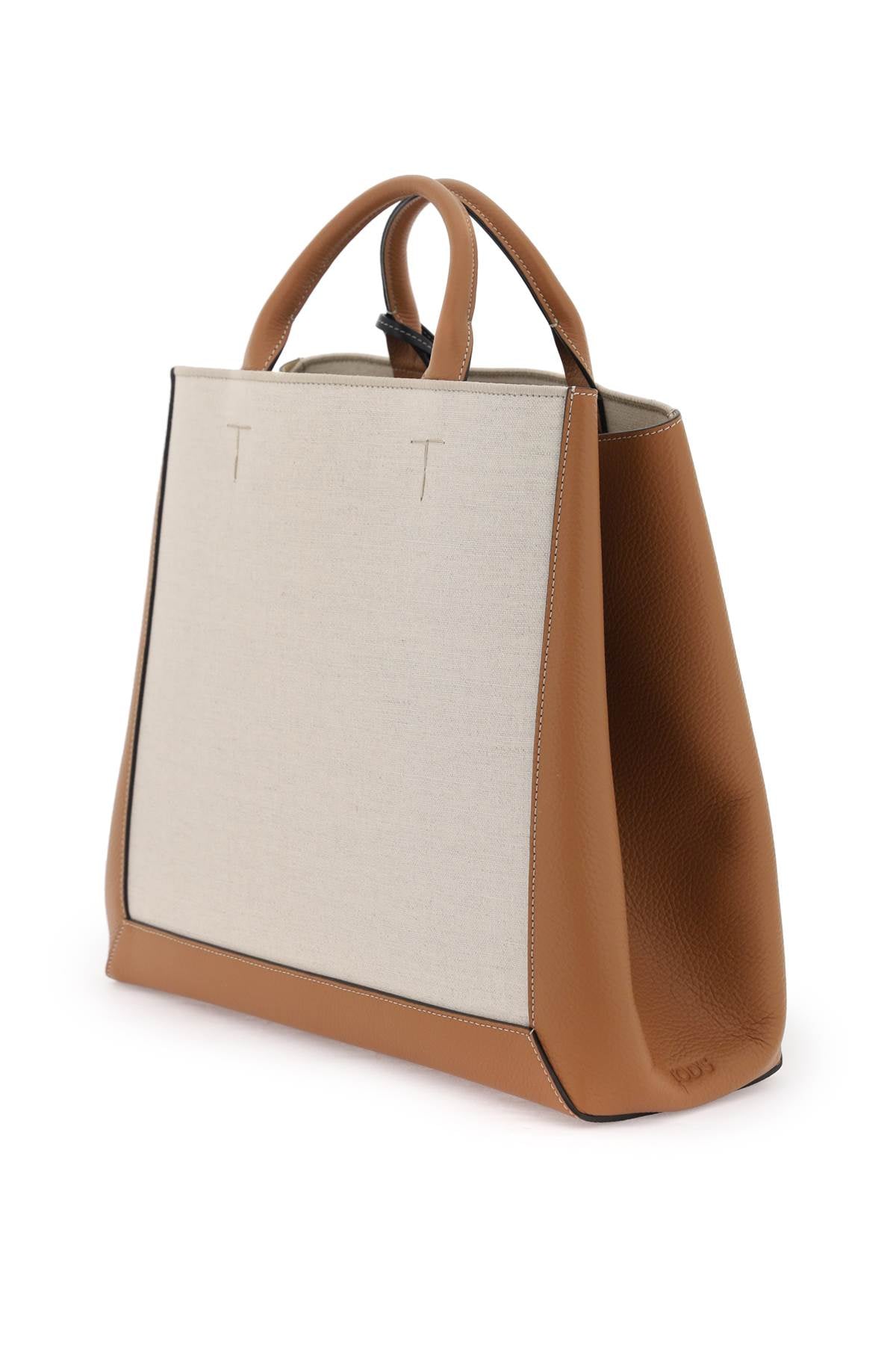 Tod'S Tod's canvas & leather tote bag