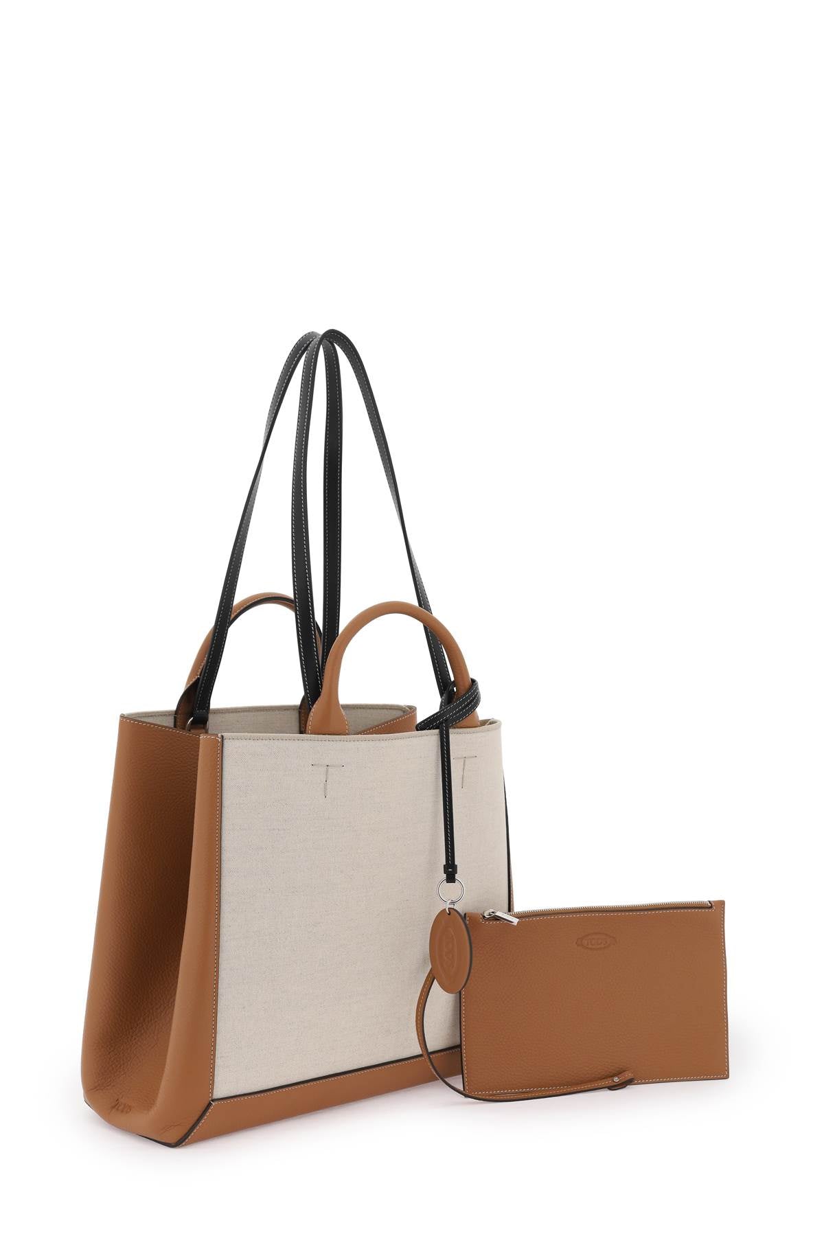 Tod'S Tod's canvas & leather tote bag